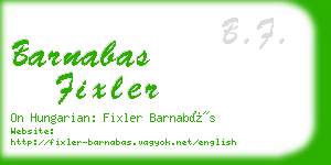 barnabas fixler business card